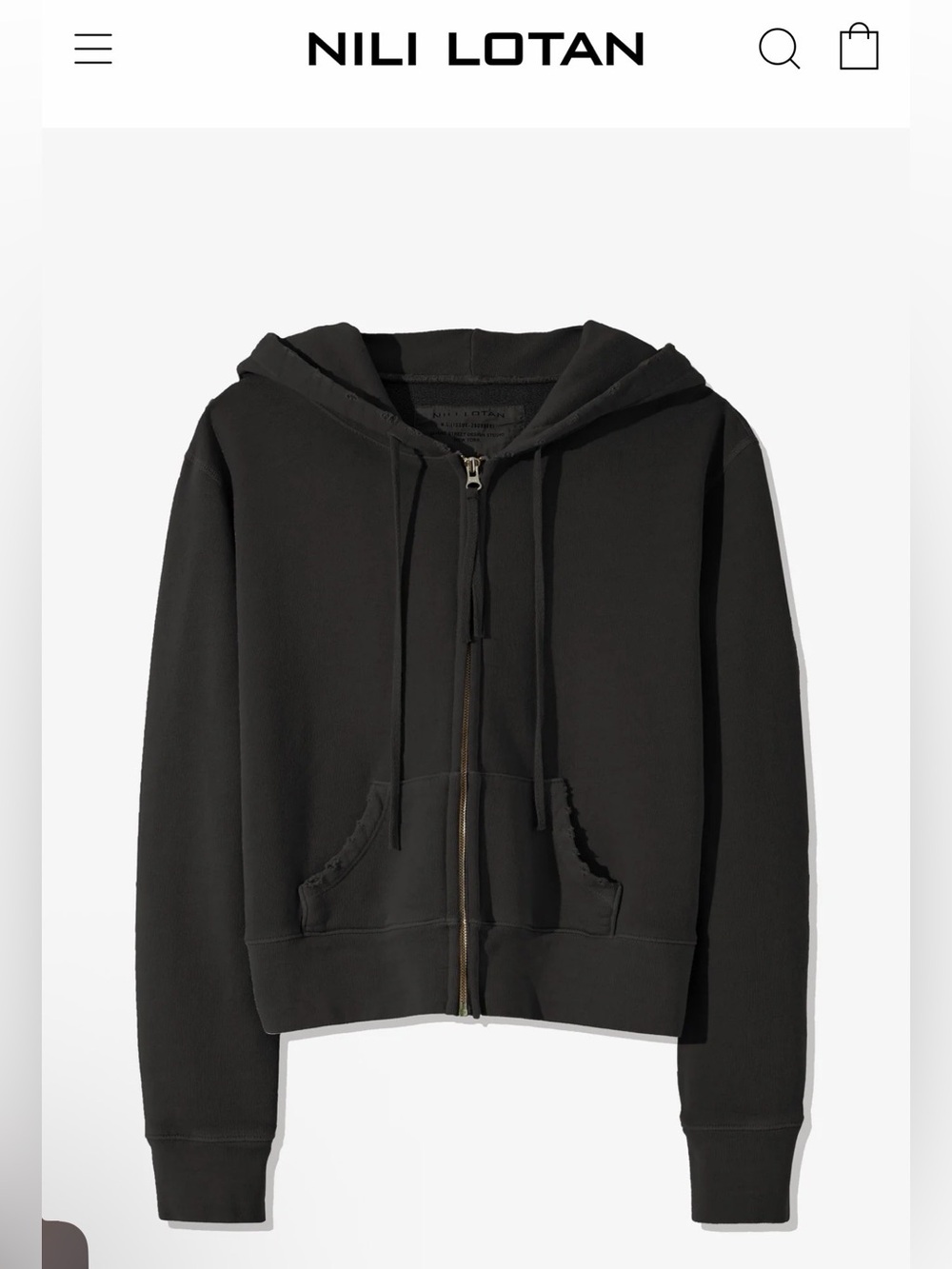 🆕Nili Lotan Black Callie Hoodie